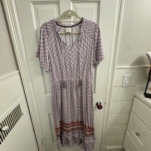 Knox Rose Lavender and Rust Maxi Dress